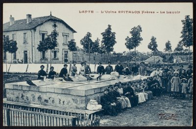 Washing-Place of the Factory Epitalon Freres in Lapte, Haute-Loire, c.1900 by French Photographer